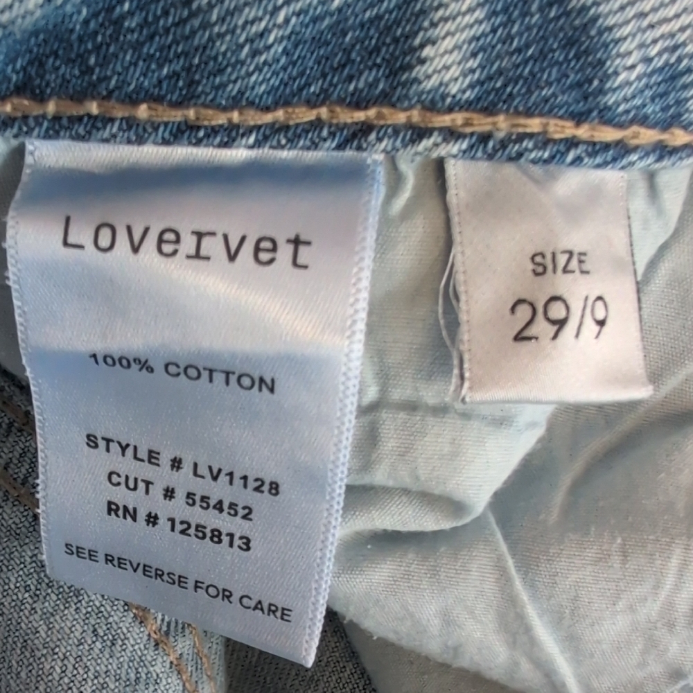 Lovervet by Vervet LV1128 90s Super High Rise Ankle Jeans 29/9 Q133 - Picture 10 of 10